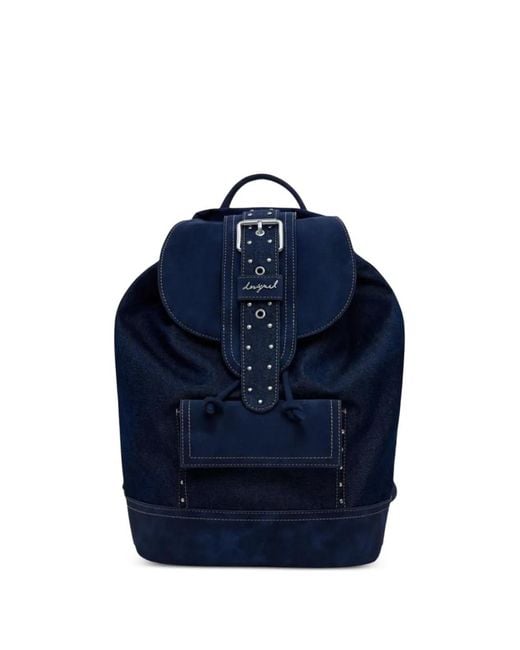 Desigual Blue Sac À Dos À Détails De Clous