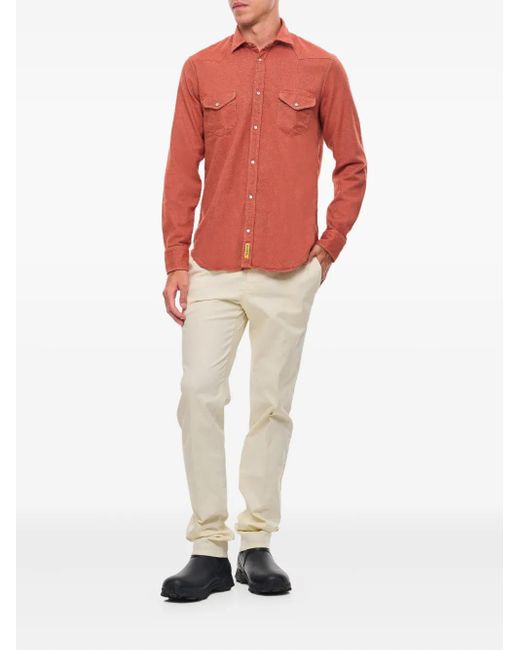 B.D. Baggies Red Button-Chest Pocket Shirt for men