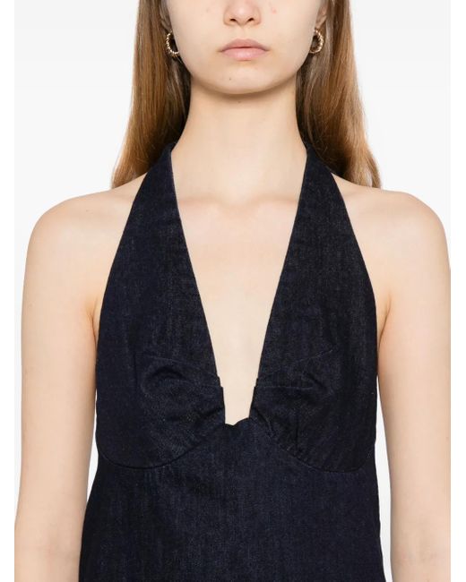 Robe Courte Trevi En Jean Free People en coloris Black