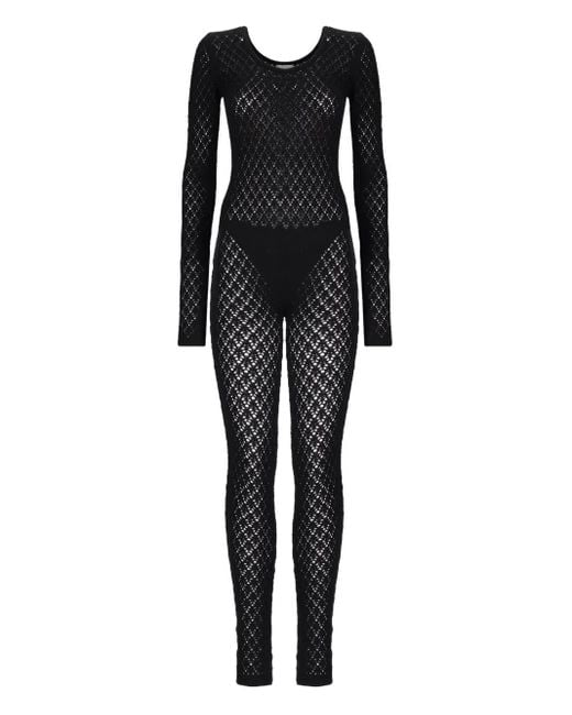 Laneus Black Knitted Jumpsuit
