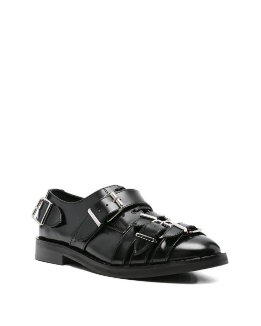 Simone Rocha Black Multi-Buckle Brogues for men
