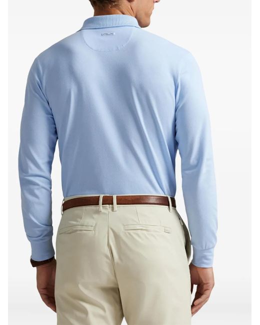 Ralph Lauren Blue Long-Sleeve Polo Shirt for men