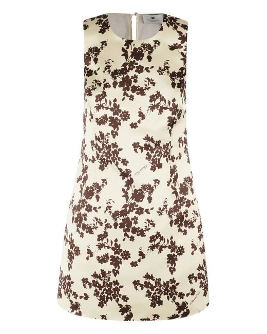 Elisabetta Franchi White Floral-Print Minidress