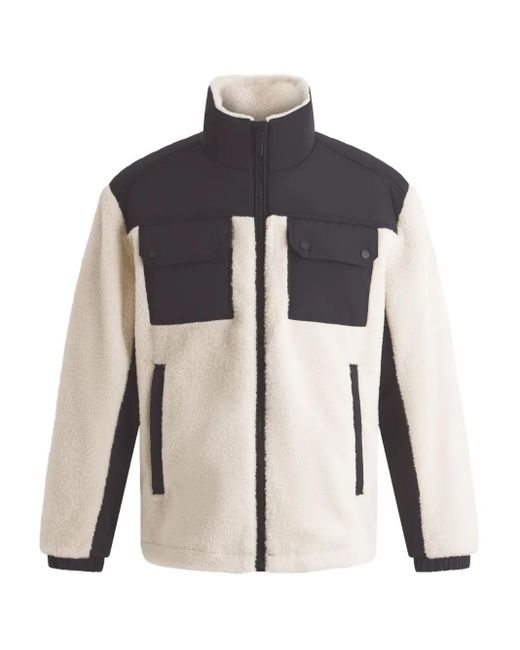 Fusalp White Fleece Panelled Jacket for men