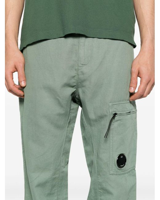 Pantaloni dritti con dettaglio di C P Company in Green da Uomo
