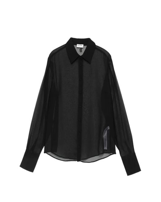 Blugirl Blumarine Black Pointed-Collar Shirt