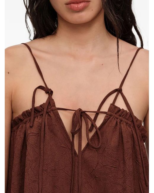 Bimba Y Lola Red Midi Dress With Adjustable Straps