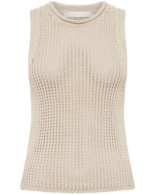 Dion Lee Natural Grid Mesh Tank Top