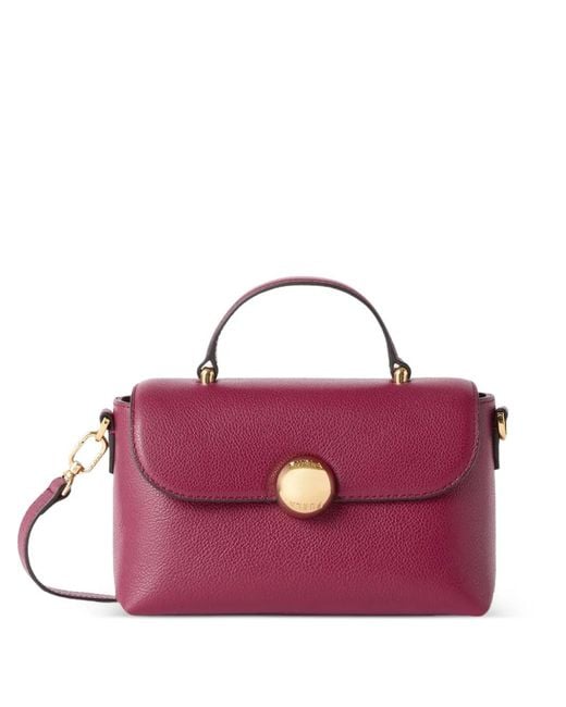 Furla Purple Small Moonlight Leather Cross Body Bag