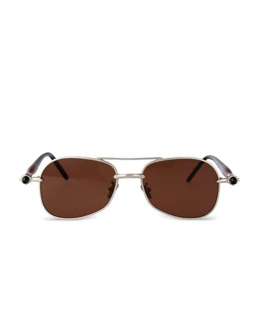 Kuboraum パイロット サングラス Brown