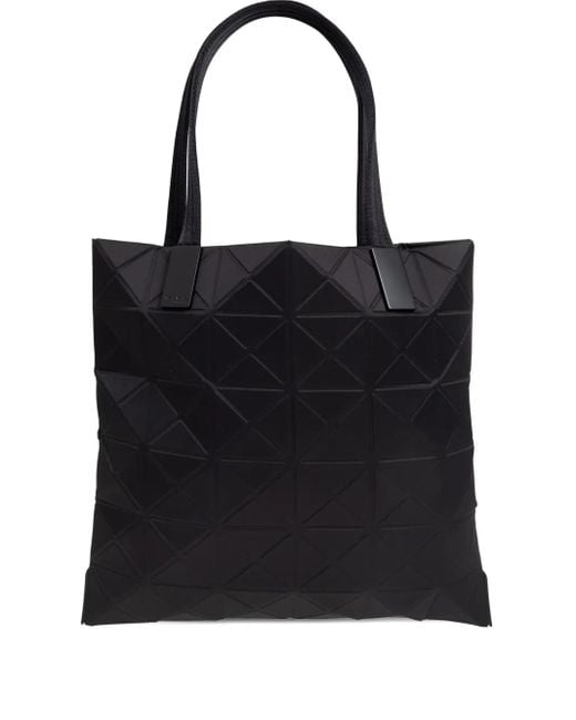 Issey Miyake Black Track Geometric-Pattern Tote Bag