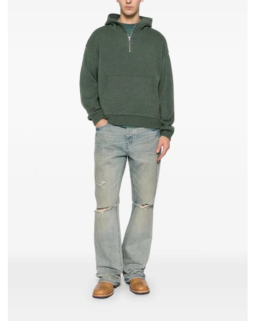 Stussy Green Half-Zip Hoodie