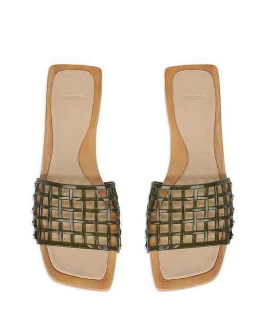 Vince Metallic Barbara Jelly Slide Sandals