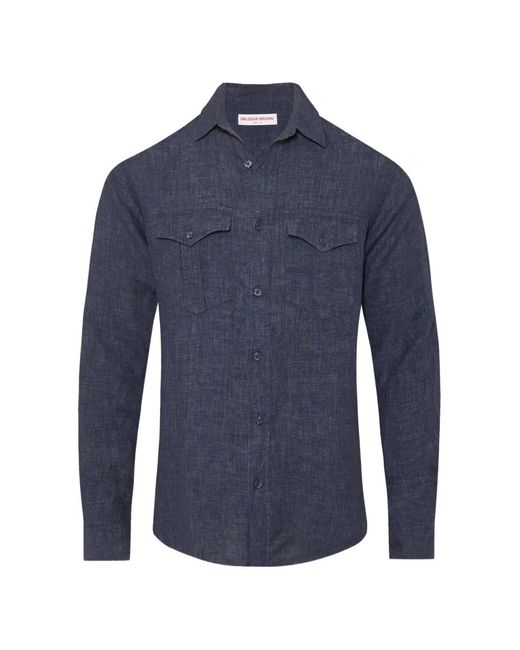 Orlebar Brown Blue Colburn Shirt for men