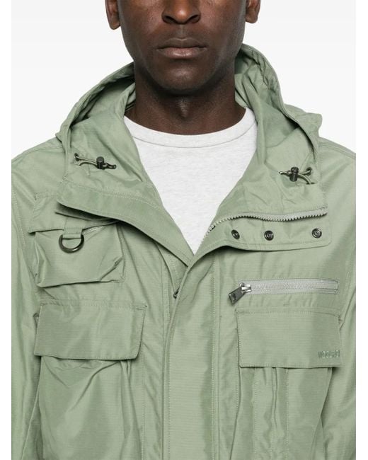 メンズ Woolrich フーデッド ジャケット Green