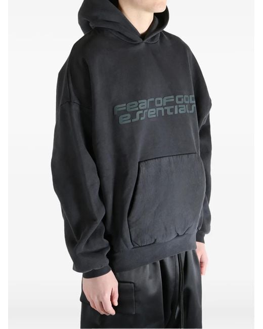 Fear Of God Black 90S Fleece Hoodie for men