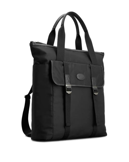 Tod's Black Two-Handle Buckle Backpack for men