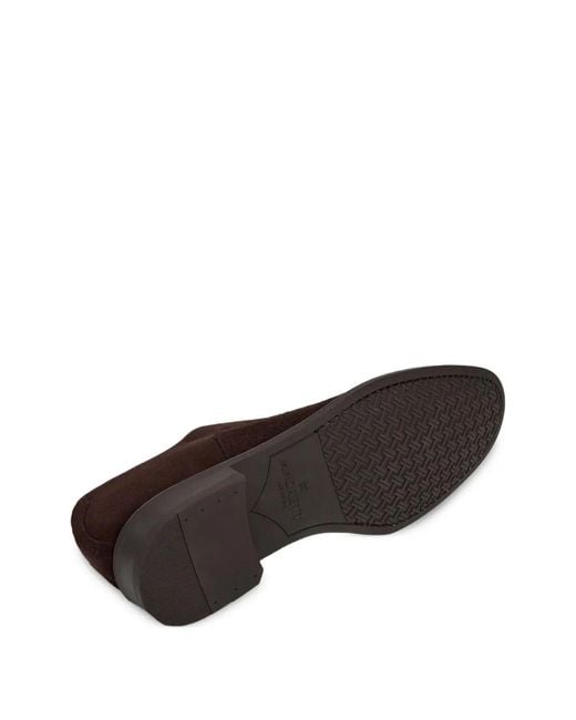 Hackett Brown Suede Toe-Cap Oxford Shoes for men