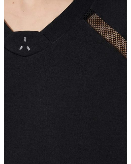 A.A.Spectrum光谱 Black Mesh-Panel Long-Sleeve T-Shirt for men