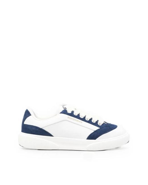 Casablanca Blue Del Mar Suede-Panelled Sneakers for men