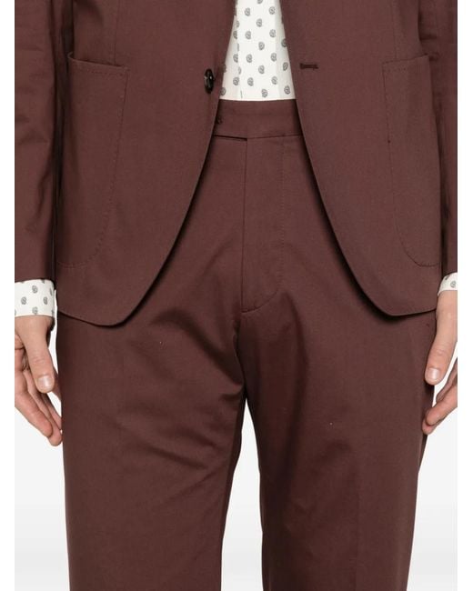 Tagliatore Brown Single-Breasted Suit for men