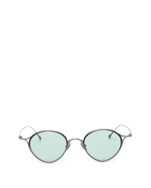 Rigards White Round-Frame Sunglasses