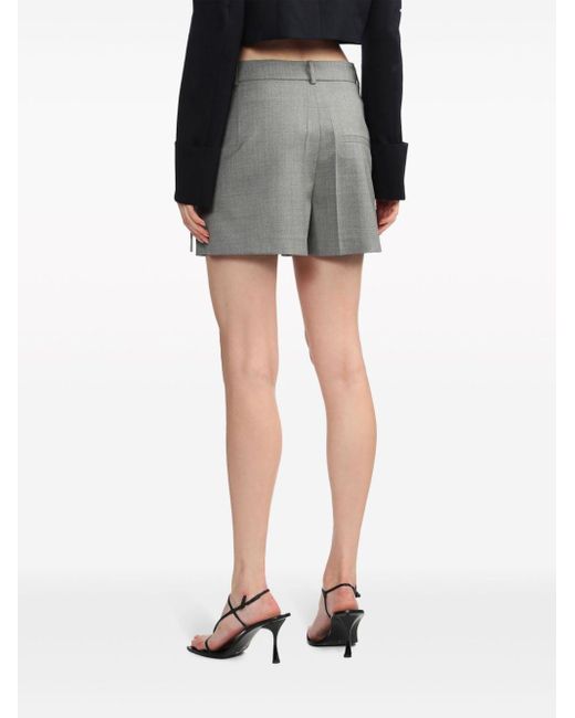 Low Classic Gray Mid-rise Tailored Shorts