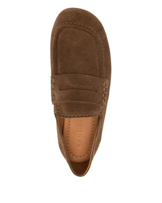 Sandro Brown Suede Loafers
