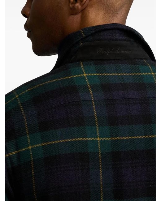 Ralph Lauren Blue Plaid Shirt for men