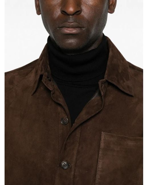 Arma Brown Dino Suede Jacket for men
