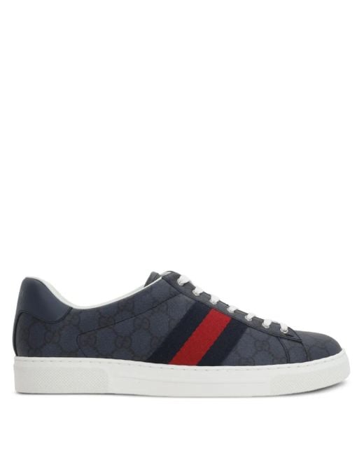 Gucci Ace Herrensneaker Mit Web, Grösse in Blue für Herren