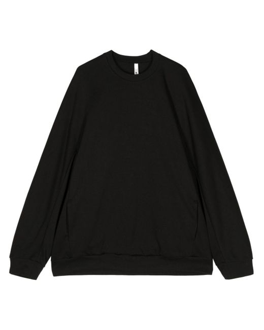Attachment Sweater Met Ronde Hals Van Katoenblend in het Black voor heren
