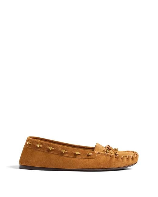 Khaite White Milly Leather Loafers