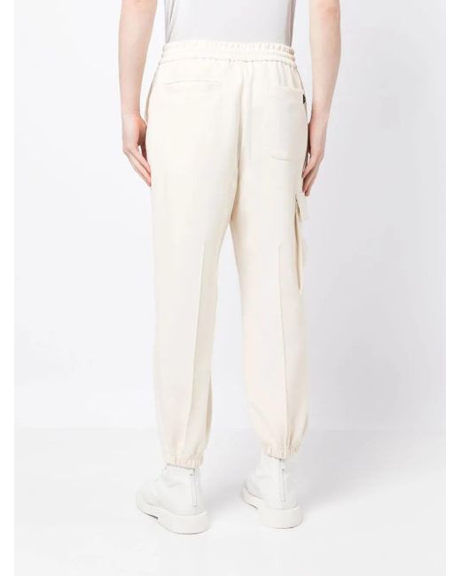 ZZERO BY SONGZIO White Cargo-Style Drawstring Track Pants