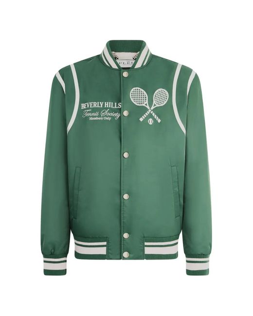 Philipp Plein Green Tennis Club Long-Sleeves Bomber Jacket for men