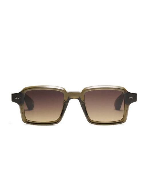 Peter & May Walk Green Numero Square-Frame Sunglasses