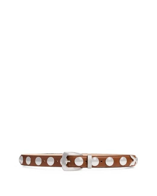 Khaite White Benny Studded Belt
