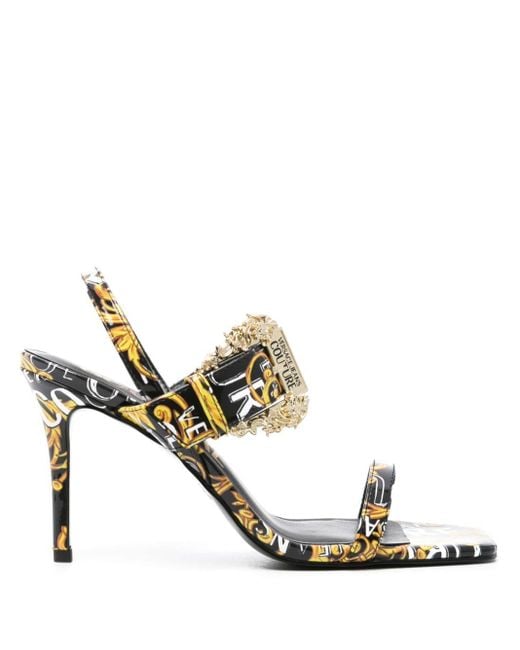 Versace Metallic Emily 85mm Barocco-print Sandals