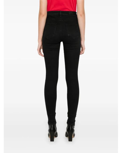 Karl Lagerfeld Black Skinny Jeans With Crystal Logo