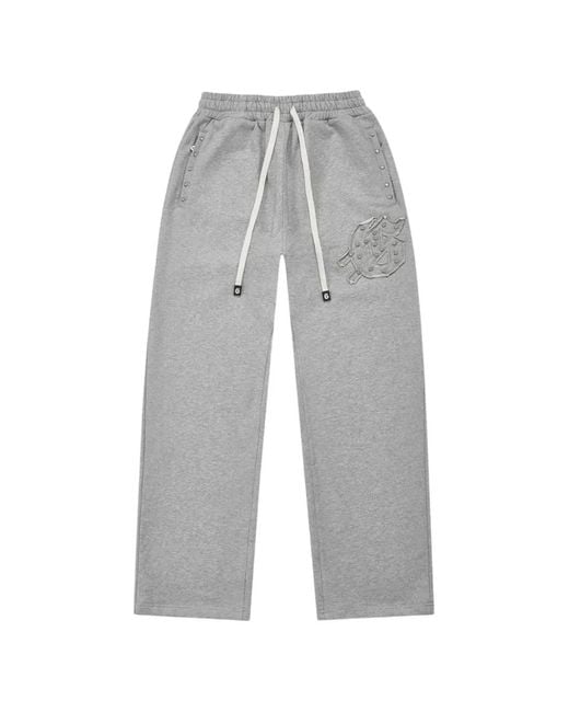 Godspeed Gray Studded Symmetric Track Pants for men
