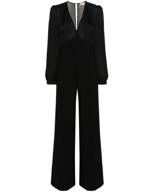 Twinset Black Wide-Leg Jumpsuit