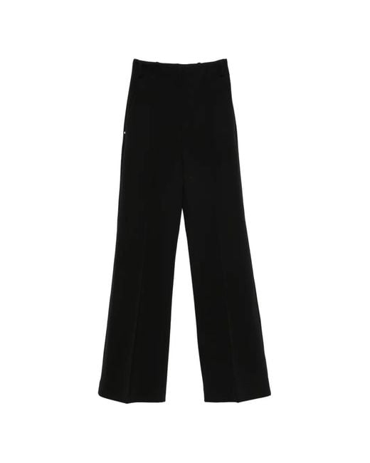 Sportmax Black Volonta High-Waisted Wide-Leg Trousers
