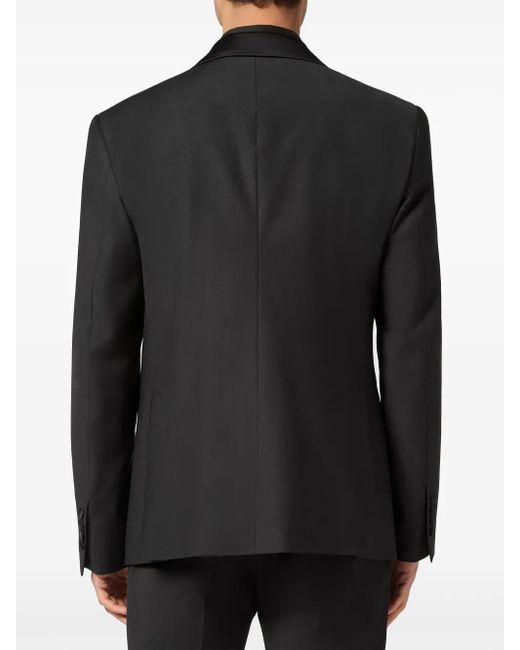 Philipp Plein Black Flame Single-Breasted Blazer for men