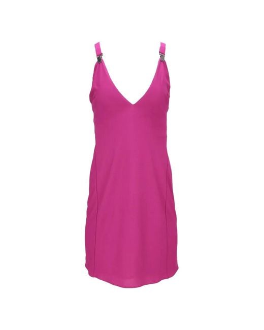 Tom Ford Pink Hardware-Detailed V-Neck Mini Dress