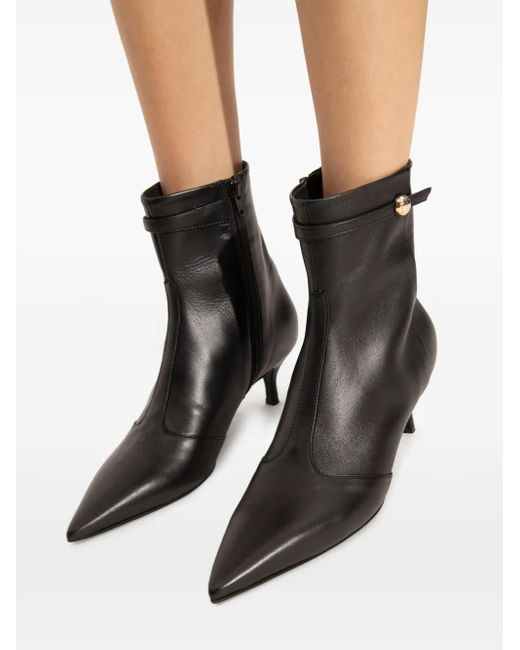 Furla Black 60Mm Pointed-Toe Ankle Boots