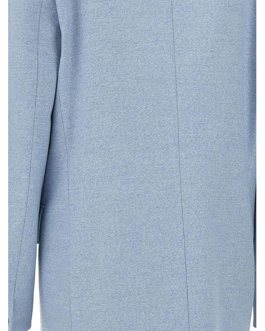 Remain Blue Single-Breasted Blazer