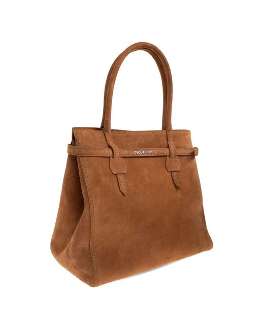 DSquared² Brown Strap Detail Tote Bag