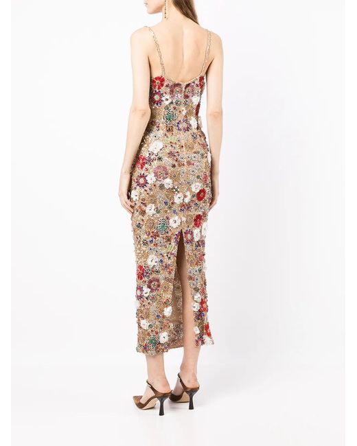 Rachel Gilbert Multicolor Francesca Sequin-Embellished Gown