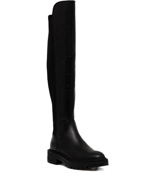 Botas altas con placa del logo Guess de color Black