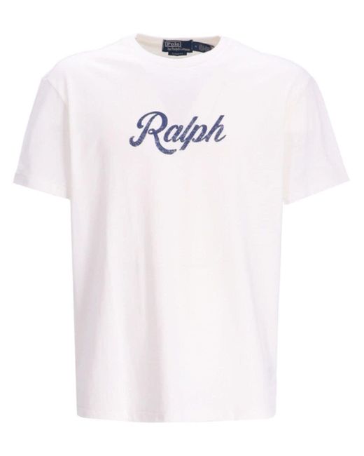 T-shirt en coton à logo imprimé Polo Ralph Lauren pour homme en coloris White